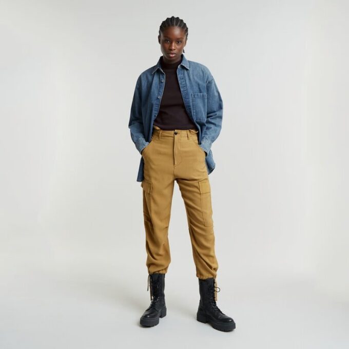 Cargo Cropped Trekkoord Broek Cargo Cropped Trekkoord Broek