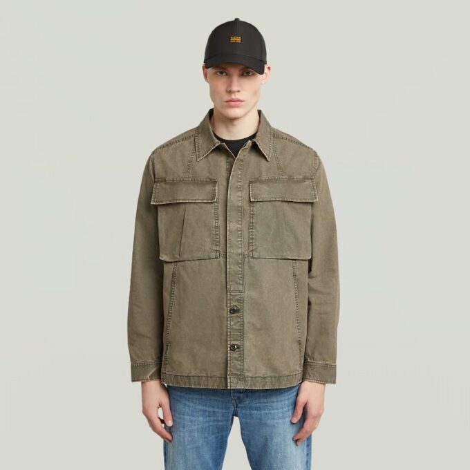 Cargo gewassen overshirt Cargo gewassen overshirt