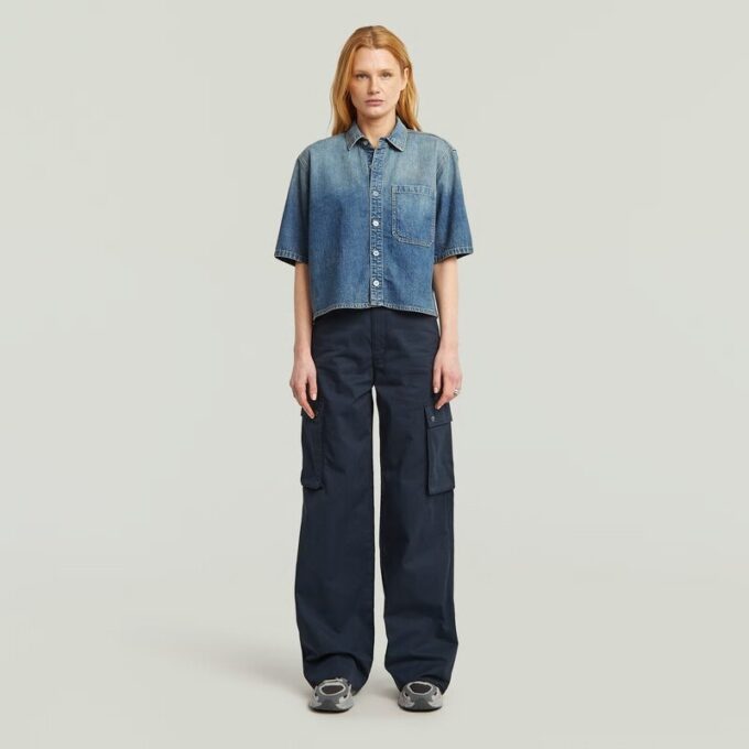 Cargobroek met hoge taille Cargobroek met hoge taille
