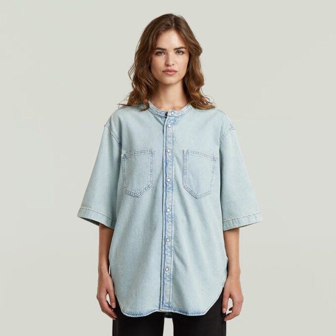 Carter 2-pocket denim overhemd