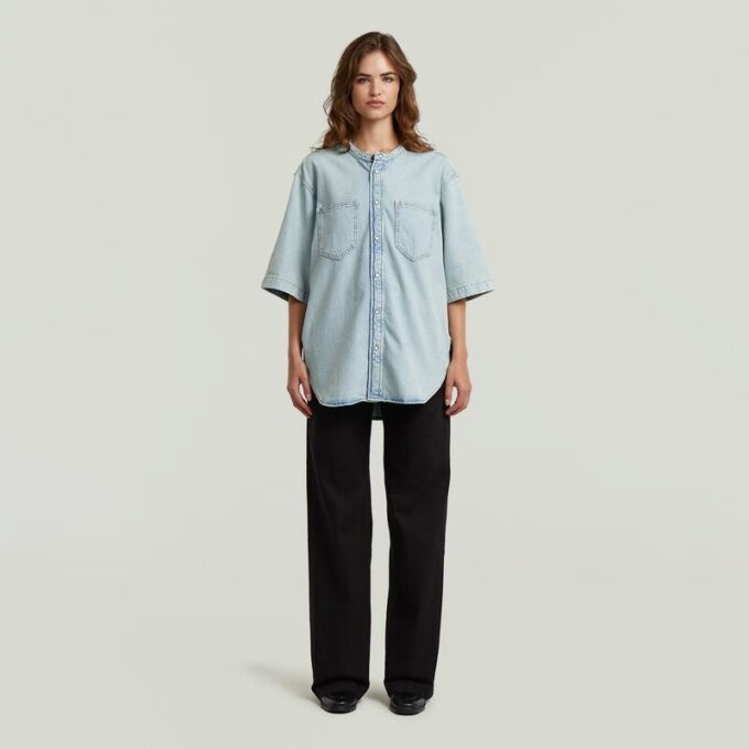 Carter 2-pocket denim overhemd