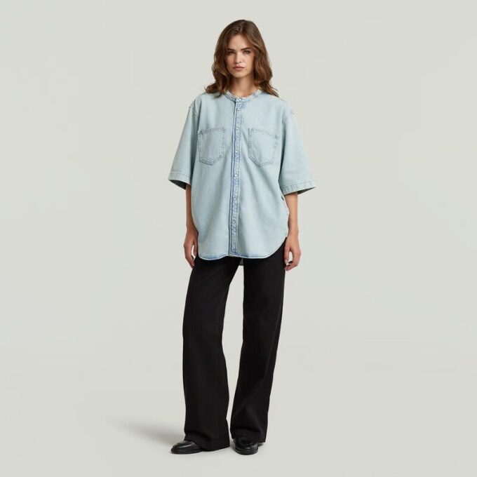 Carter 2-pocket denim overhemd