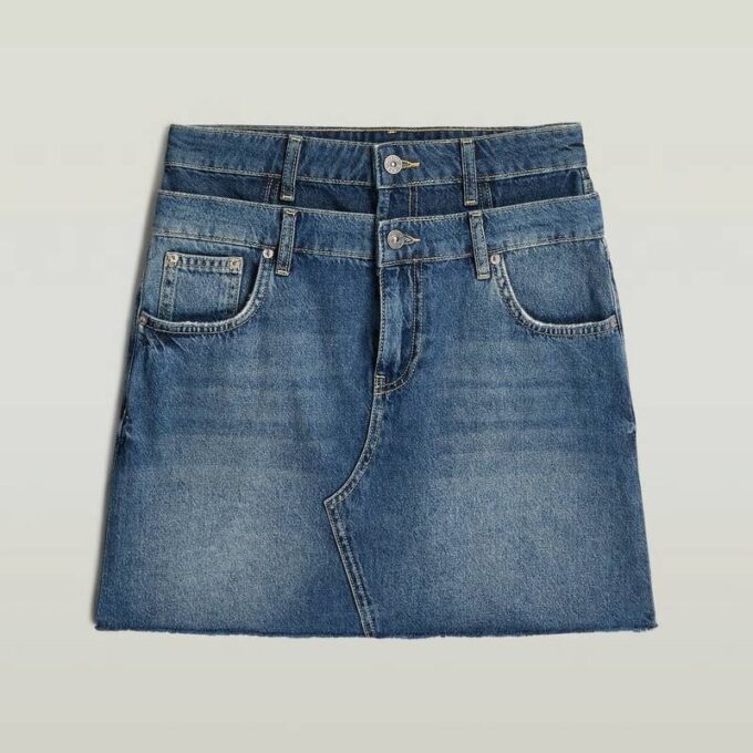 Carter minirok met dubbele tailleband
