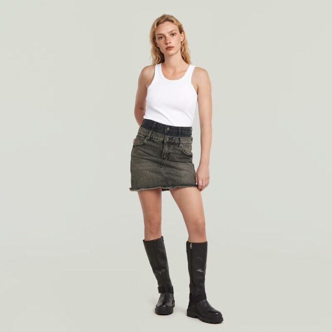Carter minirok met dubbele tailleband