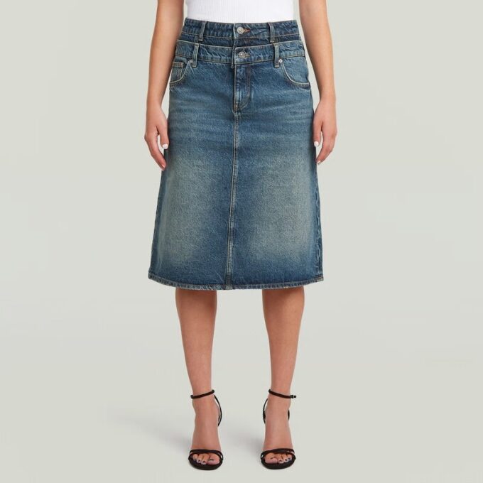 Carter rok met dubbele tailleband Carter rok met dubbele tailleband