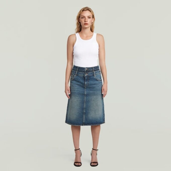Carter rok met dubbele tailleband Carter rok met dubbele tailleband