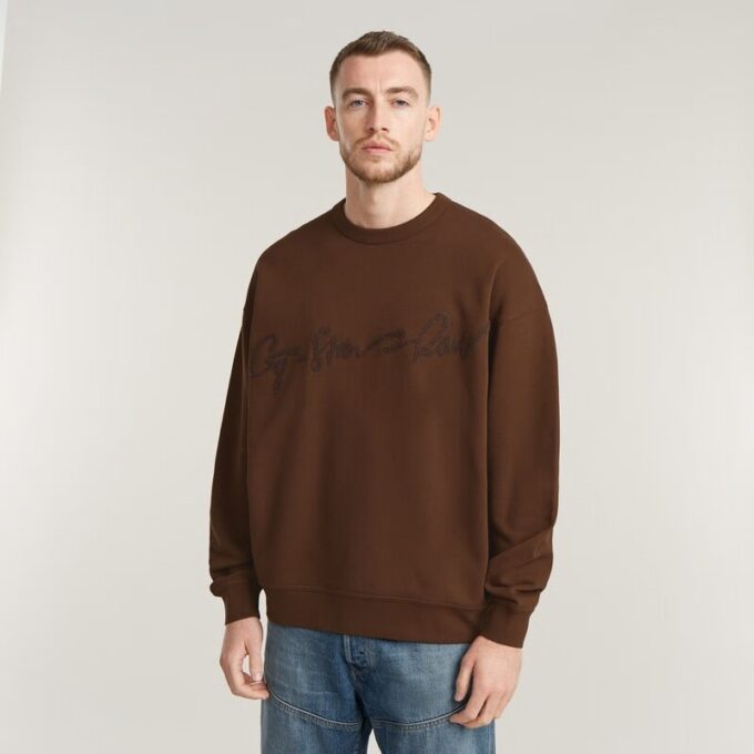 Chenille G-Script Losse Trui Chenille G-Script Losse Trui
