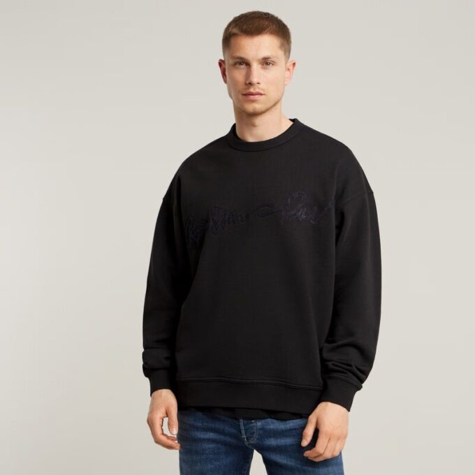 Chenille G-Script Losse Trui Chenille G-Script Losse Trui