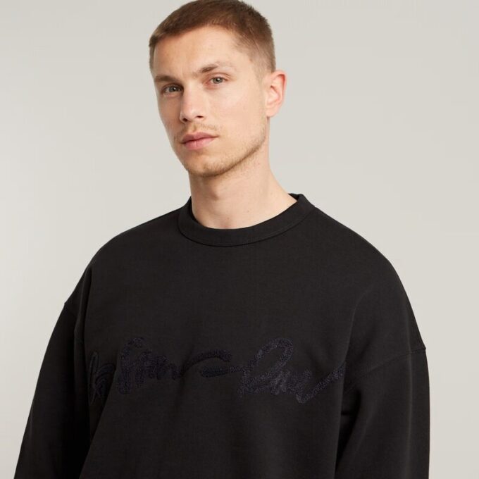Chenille G-Script Losse Trui Chenille G-Script Losse Trui