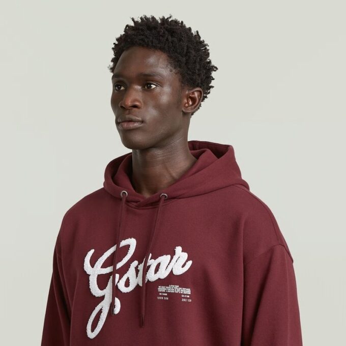 Chenille Relaxed Hoodie Trui Chenille Relaxed Hoodie Trui