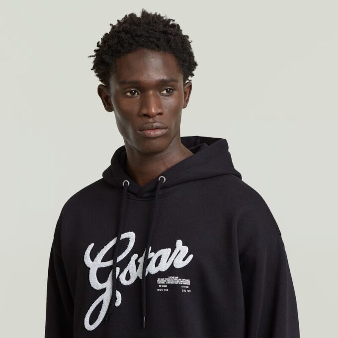 Chenille Relaxed Hoodie Trui Chenille Relaxed Hoodie Trui