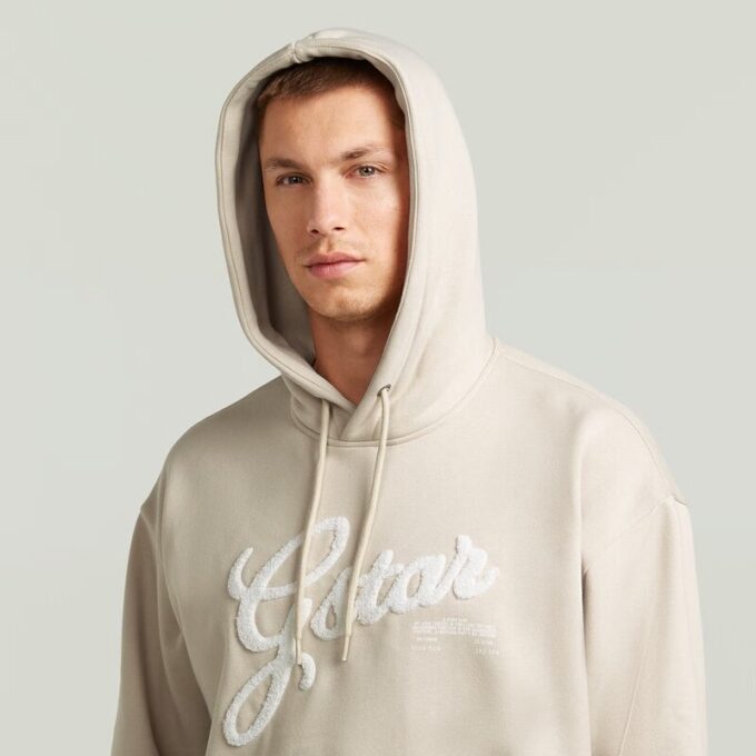 Chenille Relaxed Hoodie Trui Chenille Relaxed Hoodie Trui