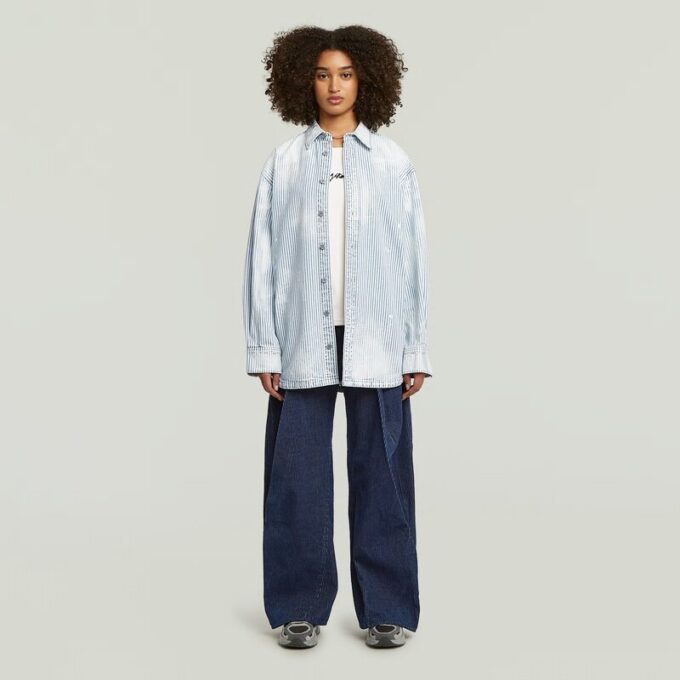 Contor 3D wijde chino-jeans