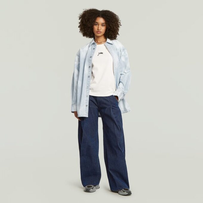 Contor 3D wijde chino-jeans