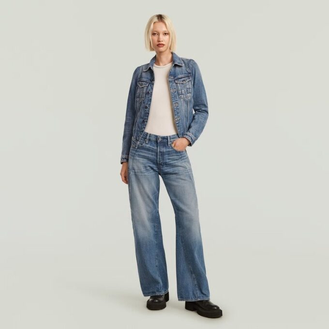Contor 3D wijde jeans