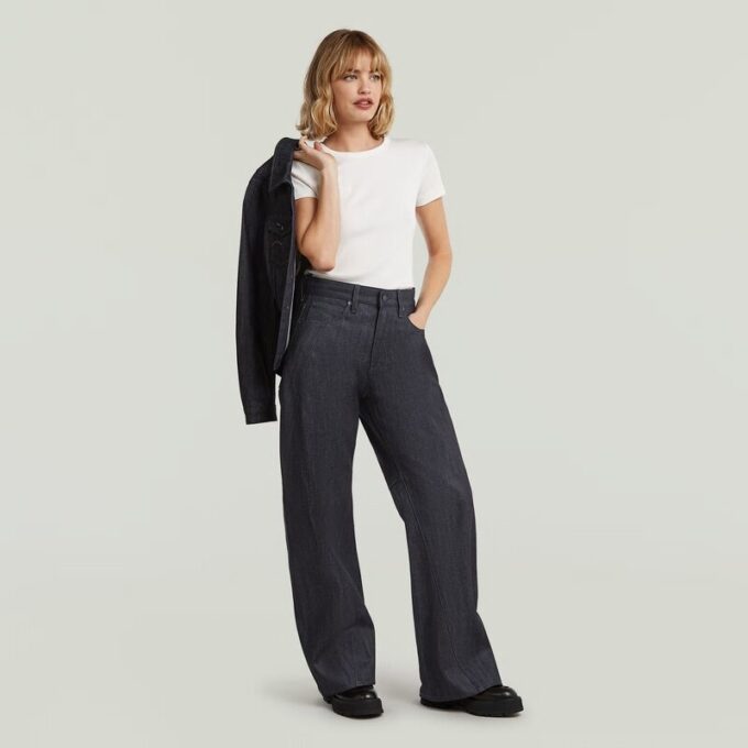 Contor 3D wijde jeans