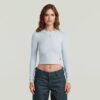 Cropped mock-slim top Cropped mock-slim top