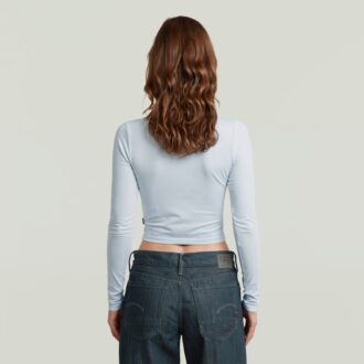 Cropped mock-slim top