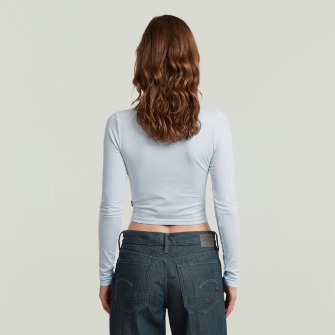 Cropped mock-slim top Cropped mock-slim top
