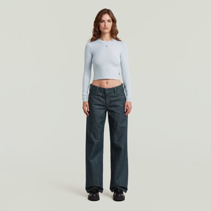 Cropped mock-slim top Cropped mock-slim top
