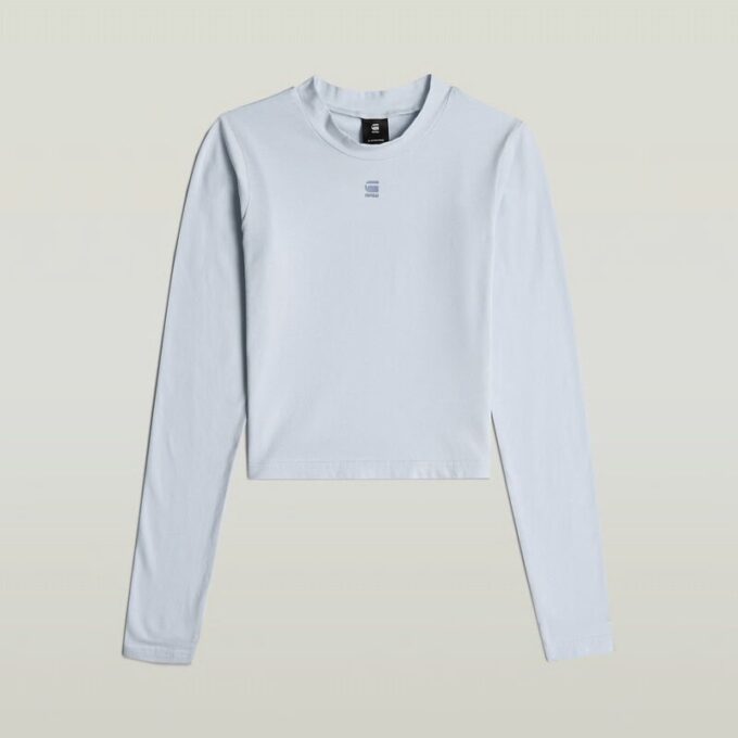 Cropped mock-slim top Cropped mock-slim top