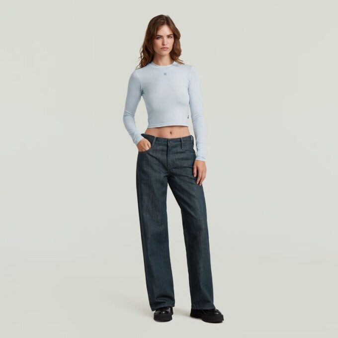Cropped mock-slim top Cropped mock-slim top