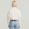 Cropped trui met halve rits en losse zoom
