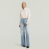 Cropped trui met halve rits en losse zoom