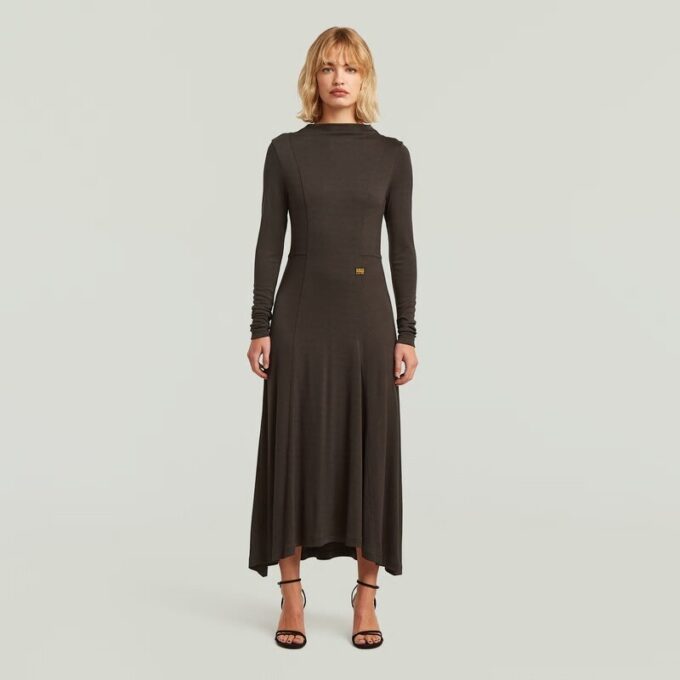 Drape Jersey Jurk Drape Jersey Jurk