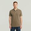 Dunda overdyed slanke polo met korte mouwen