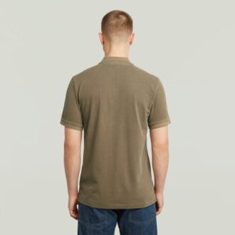 Dunda overdyed slanke polo met korte mouwen