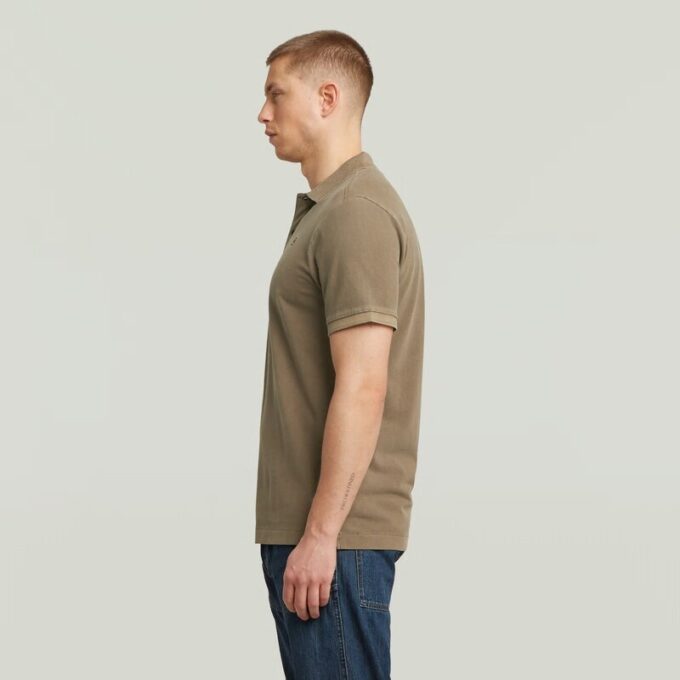 Dunda overdyed slanke polo met korte mouwen