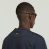 Een geweven mix boxy T-shirt met lijn Een geweven mix boxy T-shirt met lijn
