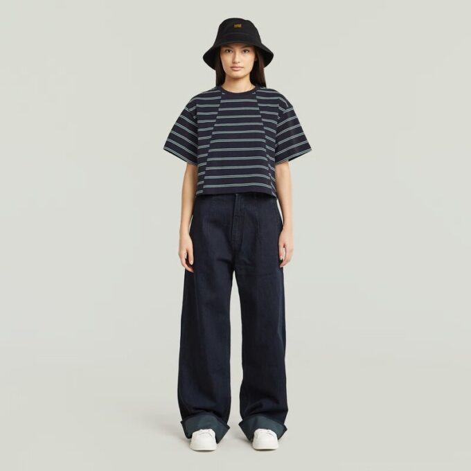 Een lijnstreep boxy T-shirt Een lijnstreep boxy T-shirt
