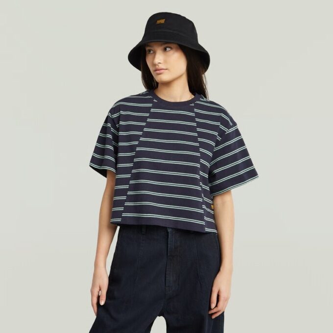 Een lijnstreep boxy T-shirt Een lijnstreep boxy T-shirt