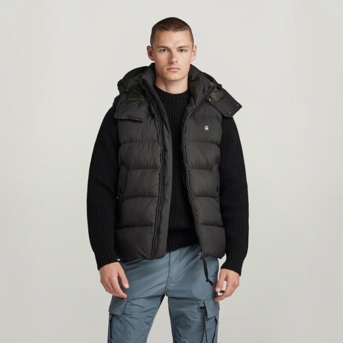 G-Whistler gewatteerd vest met capuchon