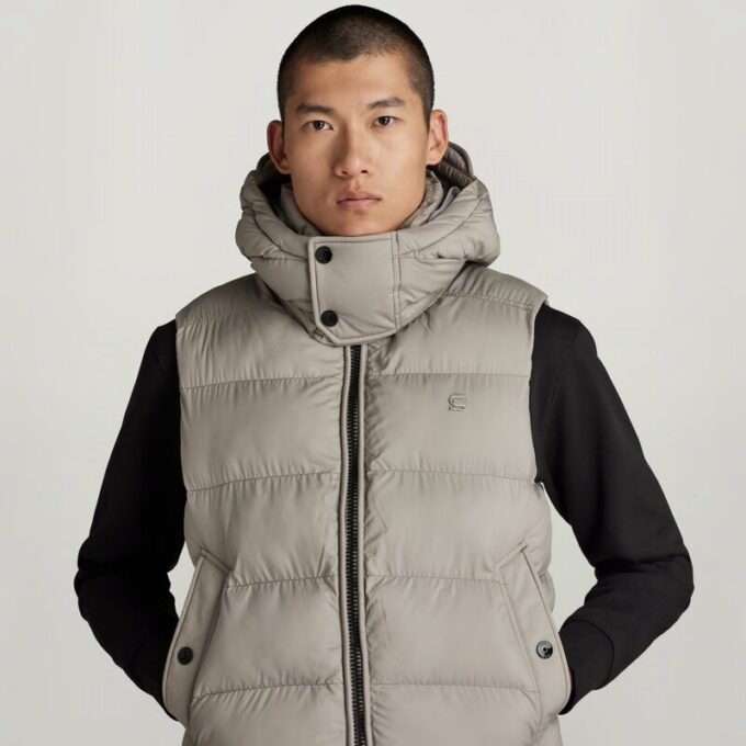 G-Whistler gewatteerd vest met capuchon