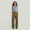 Gekrompen denim vest Gekrompen denim vest