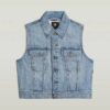 Gekrompen denim vest Gekrompen denim vest