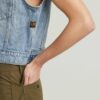 Gekrompen denim vest Gekrompen denim vest
