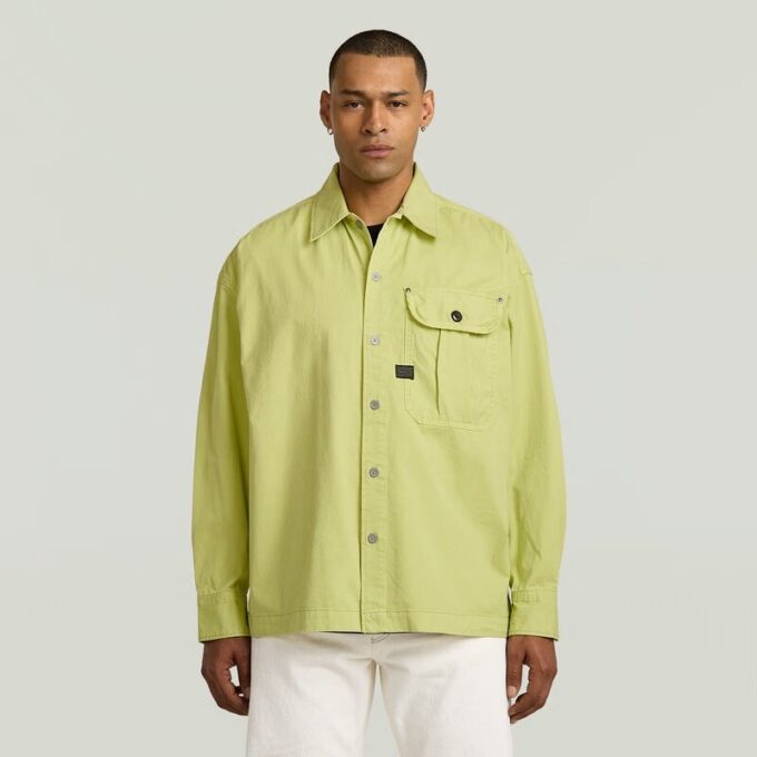 Geplooid Boxy Shirt Lange Mouw