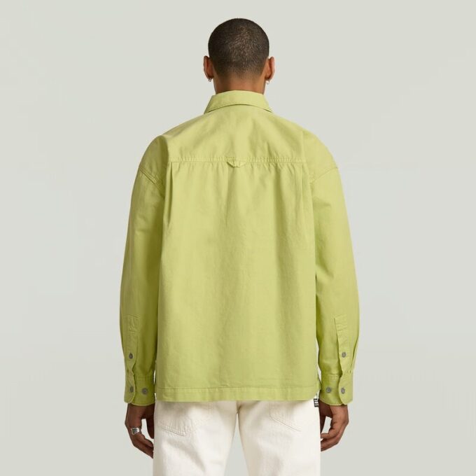Geplooid Boxy Shirt Lange Mouw