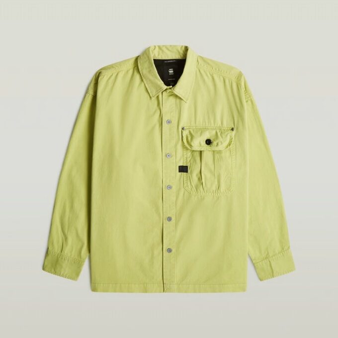 Geplooid Boxy Shirt Lange Mouw