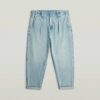 Geplooide Chino Denim Relaxed Taps Toelopend Geplooide Chino Denim Relaxed Taps Toelopend