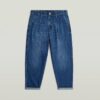 Geplooide Chino Denim Relaxed Taps Toelopend Geplooide Chino Denim Relaxed Taps Toelopend