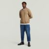 Geplooide Chino Denim Relaxed Taps Toelopend Geplooide Chino Denim Relaxed Taps Toelopend