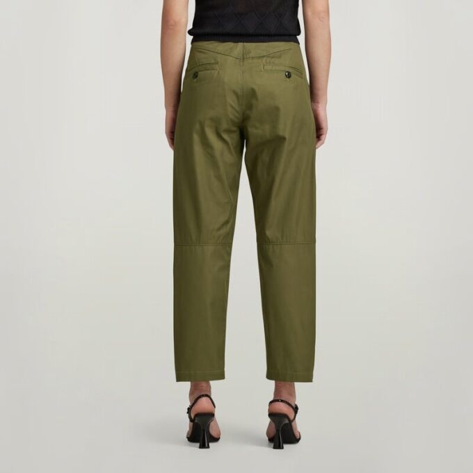 Geplooide chino met hoge taille Geplooide chino met hoge taille