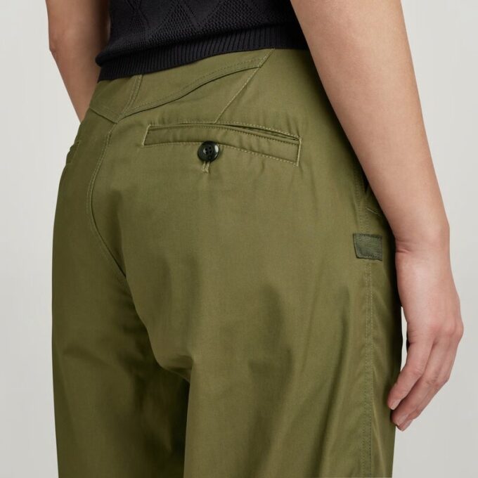 Geplooide chino met hoge taille Geplooide chino met hoge taille