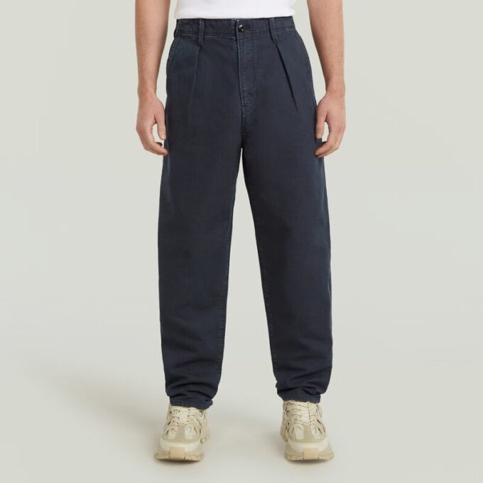 Geplooide Chino Relaxed Taps Toelopend Geplooide Chino Relaxed Taps Toelopend