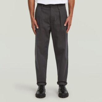 Geplooide Chino Relaxed Taps Toelopend